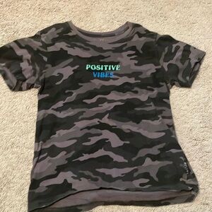 Black camo graphic T